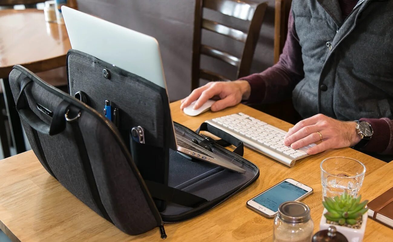 The bag on the table