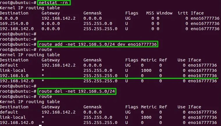 Ubuntu routing