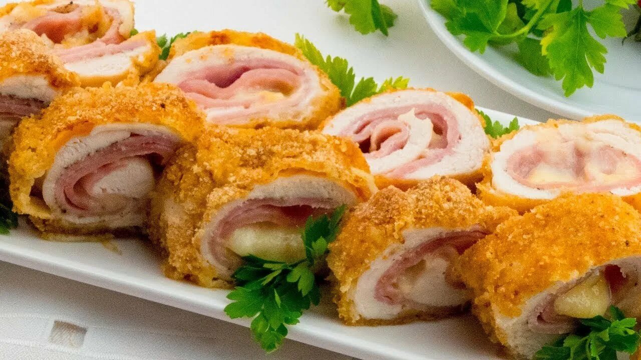 Рецепт куриных рулетиков с начинкой