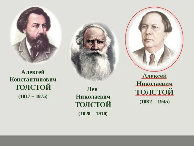 Имя писателя толстого