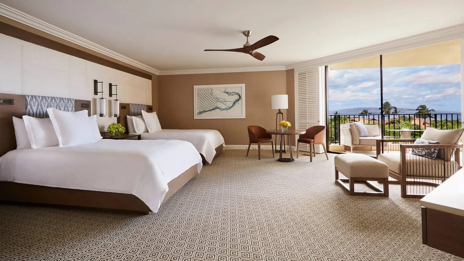 Resort view one. Four seasons resort maui. дорогой номер в отеле. номера отелей в гавайи.