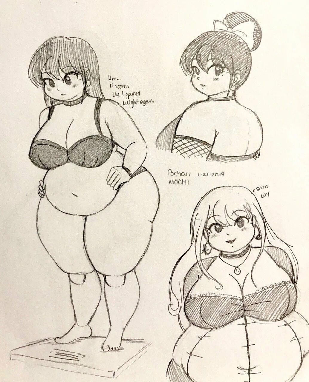 Feedee weight gain progress