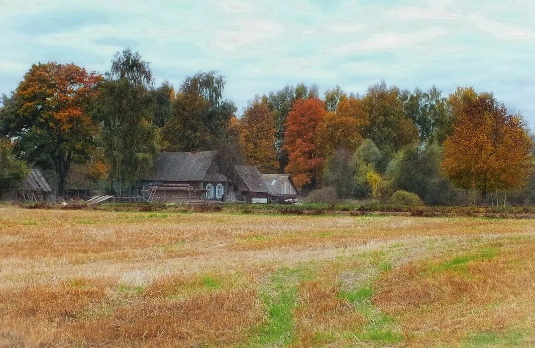 Октябрь в деревне фото