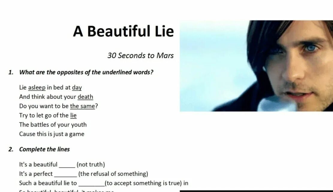 Thirty second перевод. 30 Секонд ту Марс бьютифул лайф. Beautiful Lies. A beautiful Lie 30 seconds перевод. Перевод a beautiful Lie на русский.