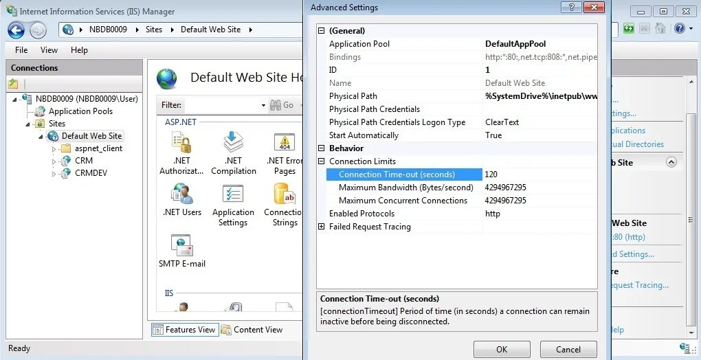 Credentials path. Iis connection timeout. настройка iis. physical path credentials iis. iis увеличить таймаут.