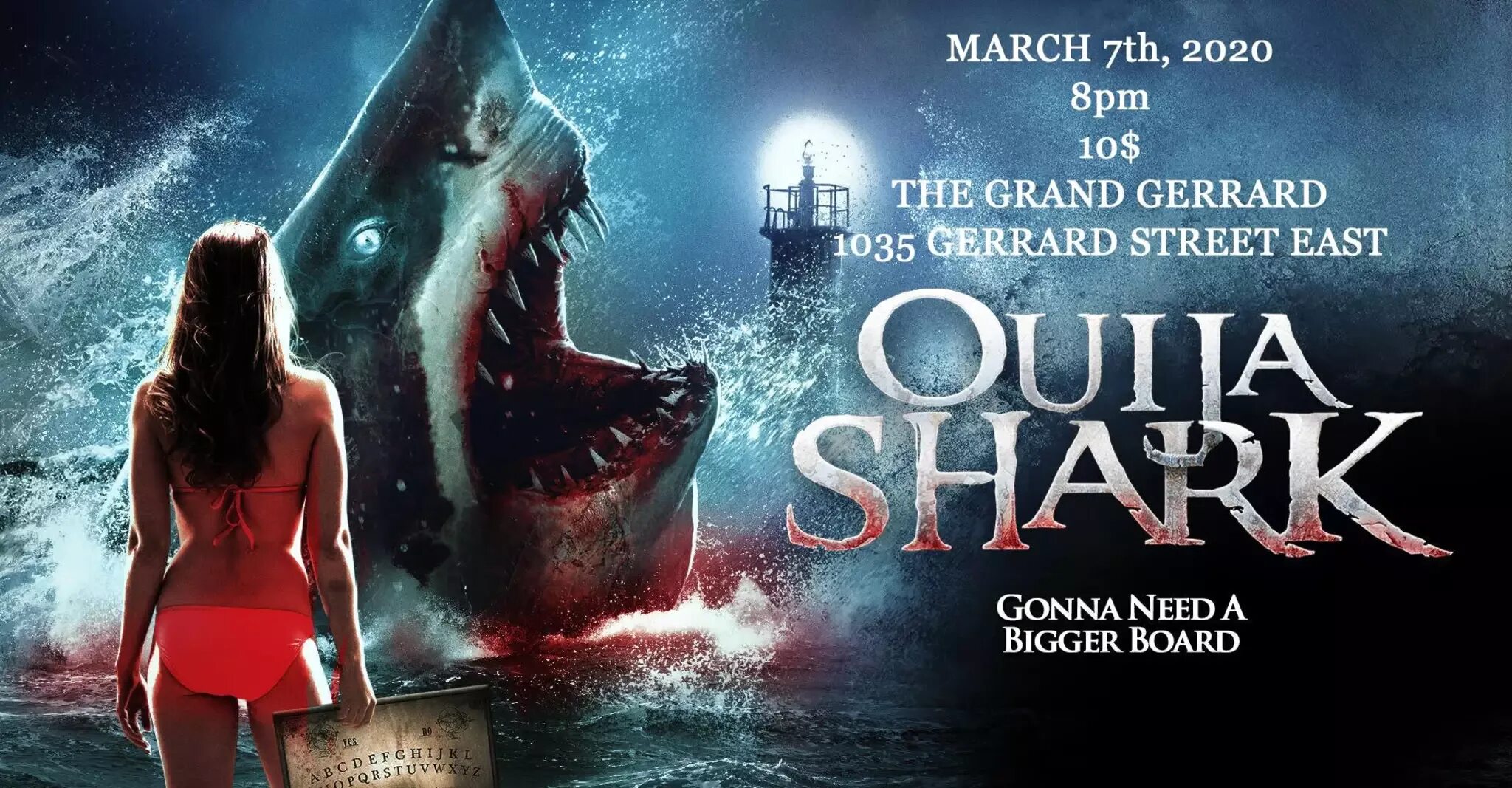 Рейтинг ужасов про акул. Акула-призрак / Ouija Shark (2020). Акула ужасов Кровавая акула 2020.