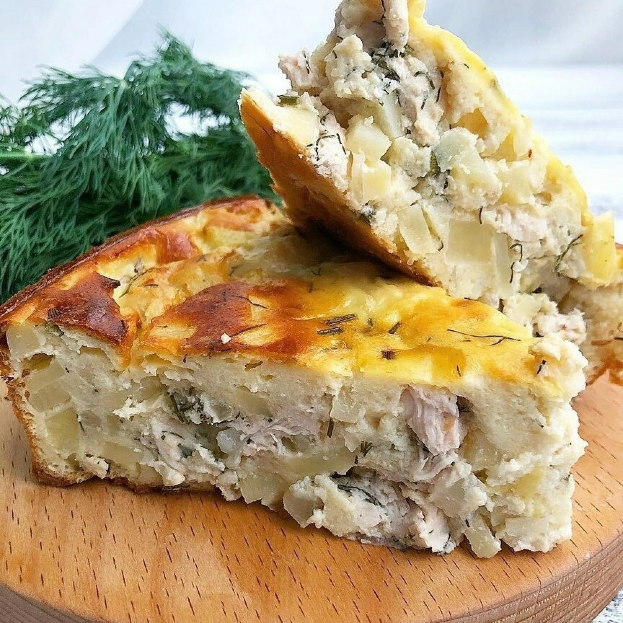 Пирог с куриной грудки в духовке