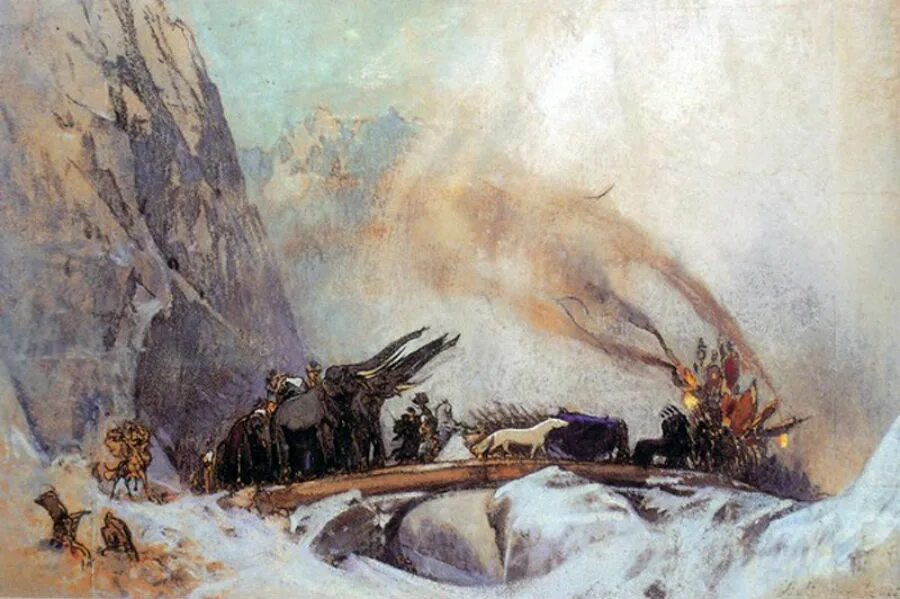 Переход ганнибала через альпы картина. Переход ганнибала через альпы картина