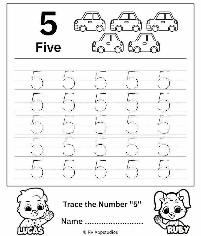Trace numbers. Trace 5. track number.