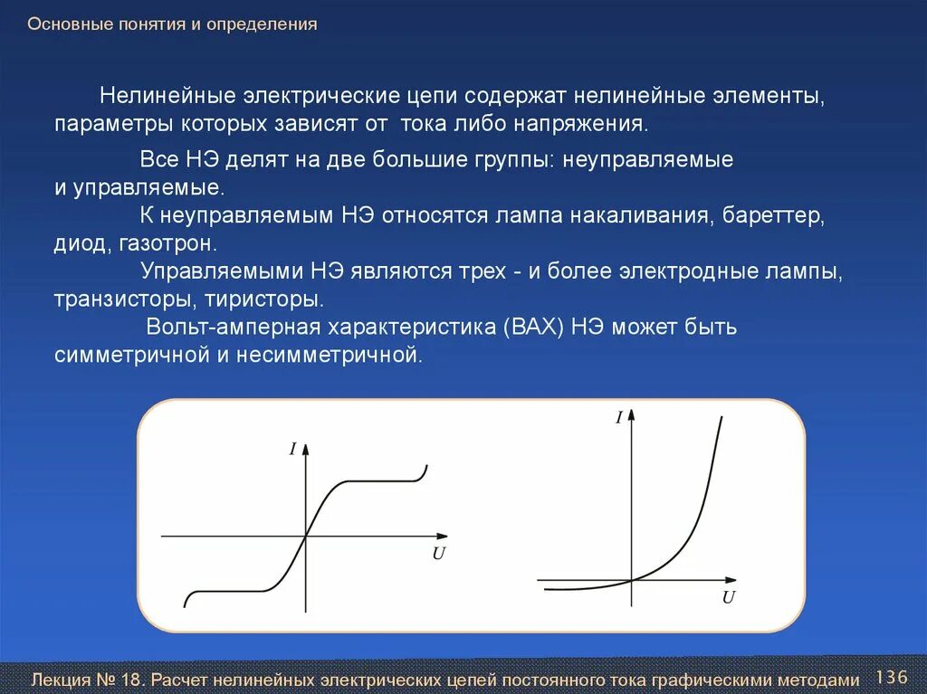 Нелинейные элементы цепи. Вольт амперная характеристика переменного тока. Нелинейные электрические цепи. Вольтамперные характеристики. Вольт амперная характеристика нелинейного элемента. Нелинейные элементы в цепях постоянного тока.