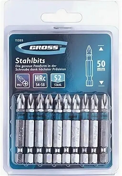 Бита "gross", ph2 х 70, 1 шт. Бита ph 2*50мм сталь s2, (1/10) и gross. Бита gross pz2 х 50, сталь s2, 11345. Биты ph2 50 сталь s2 gross. Биты гросс.