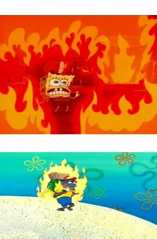 Spongebob fire. Spongebob fire