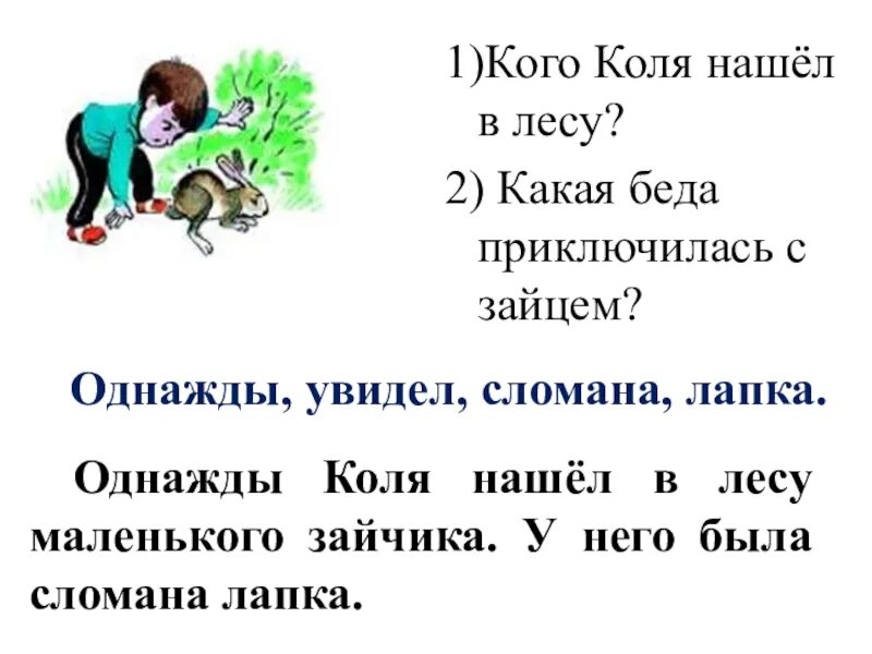 Составляем текст по вопросам 1 класс. Обучающее сочинение по картинкам. Сочинение спасение зайчика 2 класс.