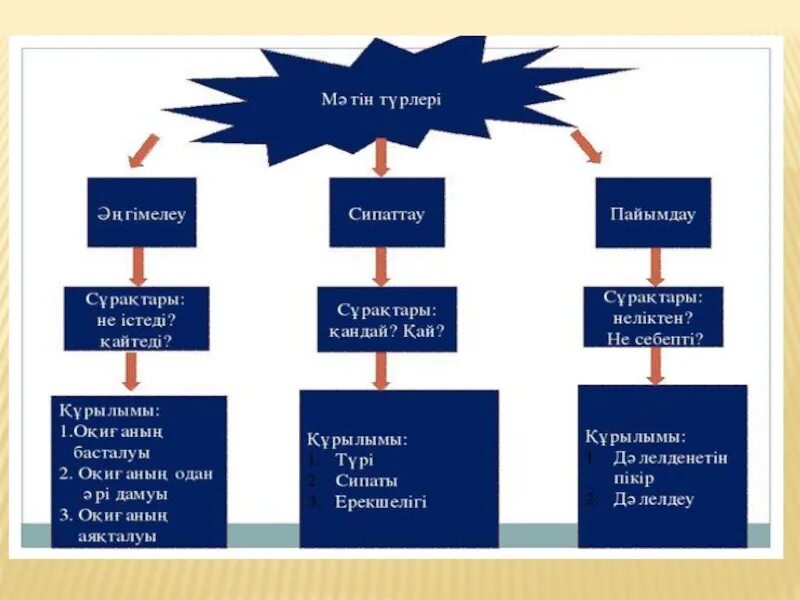 Тірек сөздерді пайдаланып сипаттау мәтінін жаз