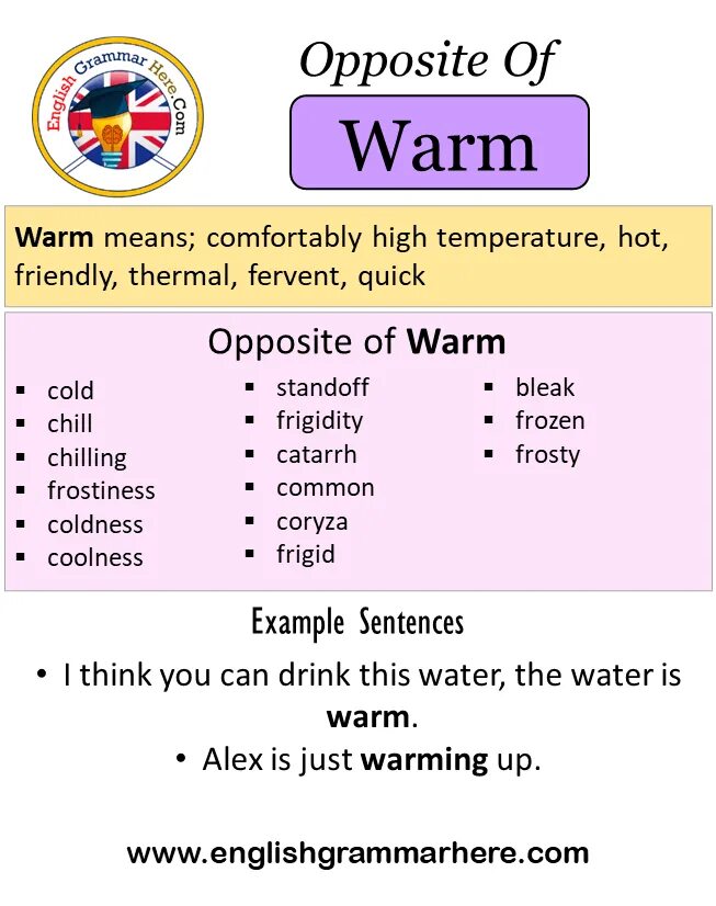 Warm по английски. Warm антоним на английском. Hyponyms.