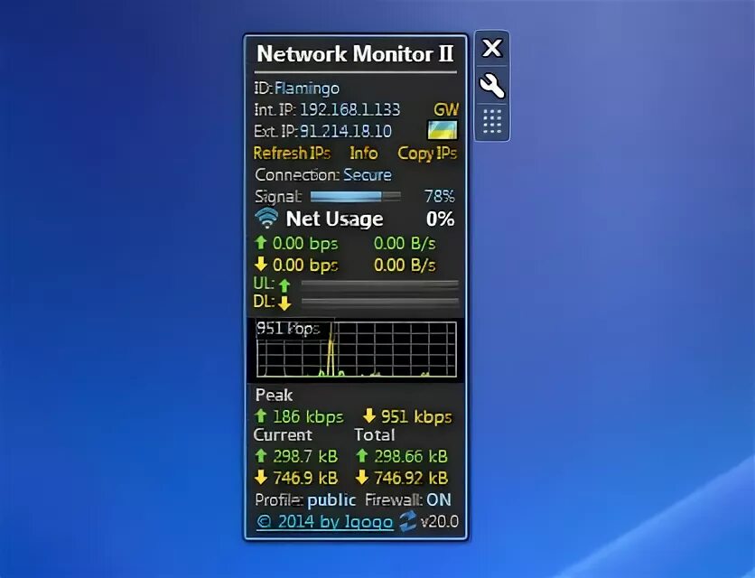 Monitor widget. Total network monitor 2. netmonitor.