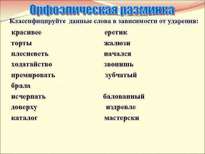 Поставьте знак ударения включат диалог торты красивее