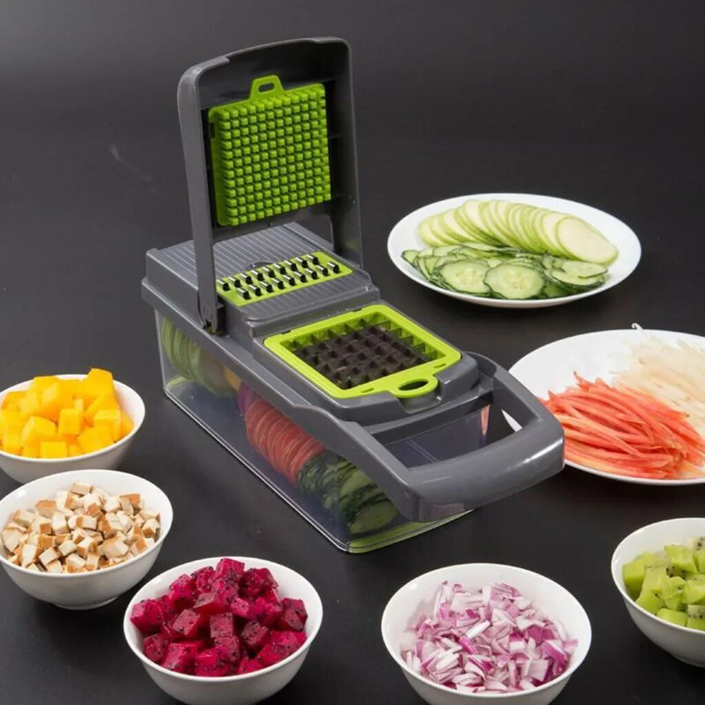 Резка овощей кубиками. Терка Safety Mandoline Slicer. Multi Grater терка. Овощерезка 2в1 с контейнером Fissman 8633. Овощерезка Veggie Slicer 14.