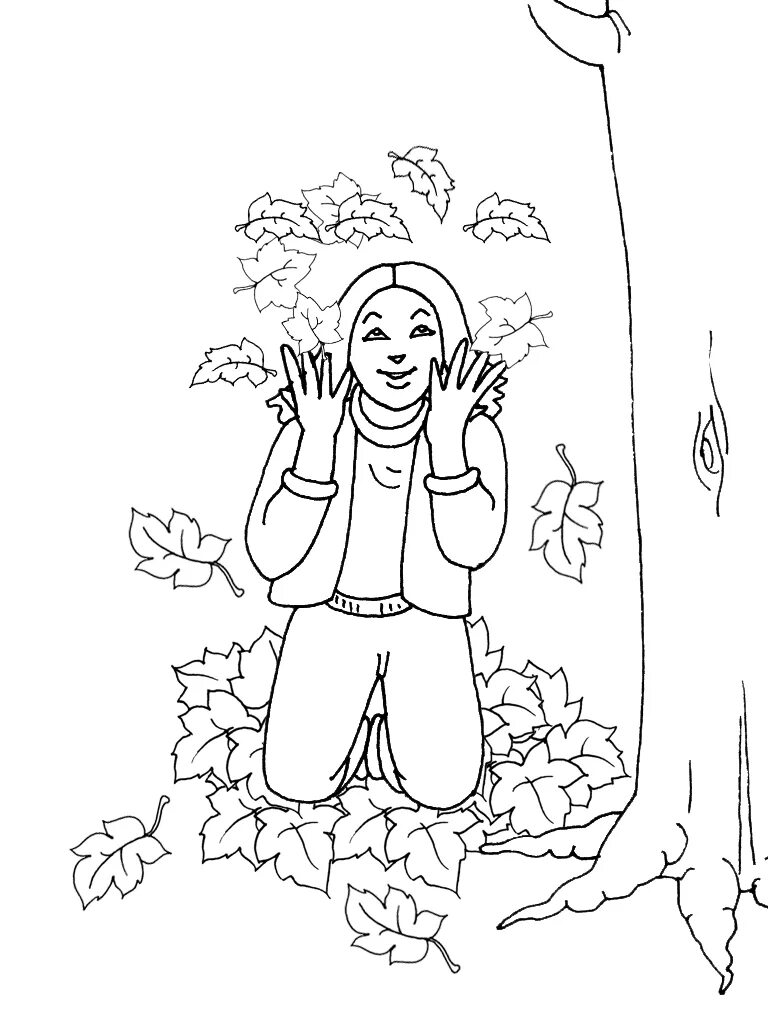 Ау мам. Раскраска. Осень. Образ осени раскраска. Девочка заблудилась в лесу раскраска. Заблудился в лесу раскраска.