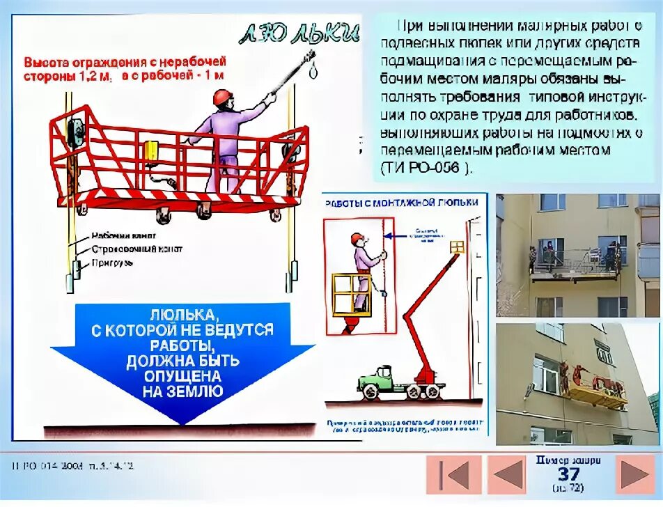 Рабочий люльки инструкция 2023. Фасадный подъемник ZLP 630 схема. Люлька техника безопасности. Крепление рабочего люльки. Люлька для высотных работ.