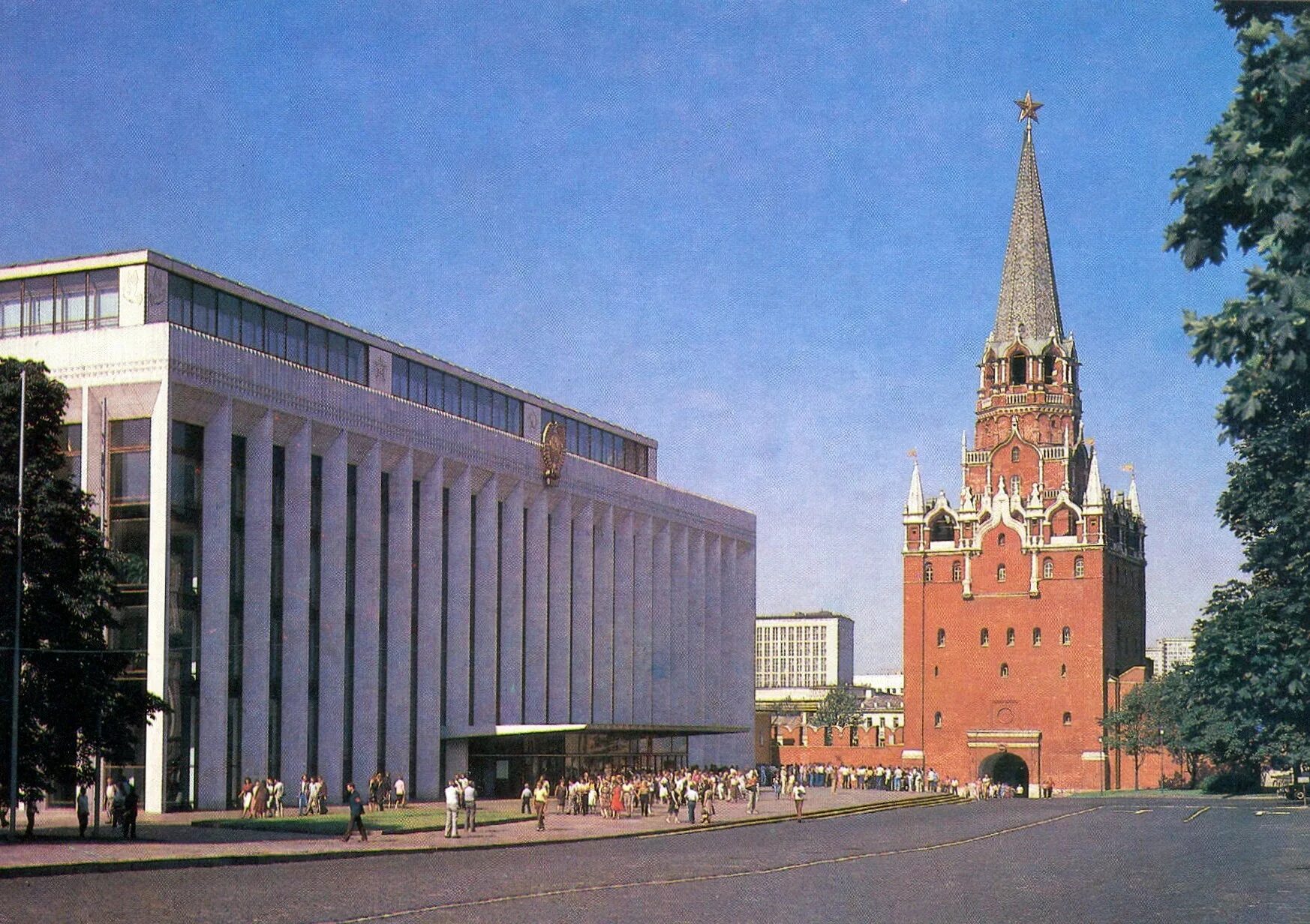 Государственный Кремлёвский дворец, 1959—1961 (арх. м. Посохин). Кремлёвский дворец Посохин. Государственный Кремлёвский дворец Московский Кремль. Кремлёвский дворец съездов, Москва, м. Посохин, 1961.