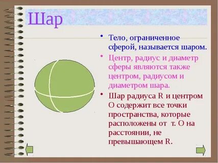 Сфера точка радиус от центра