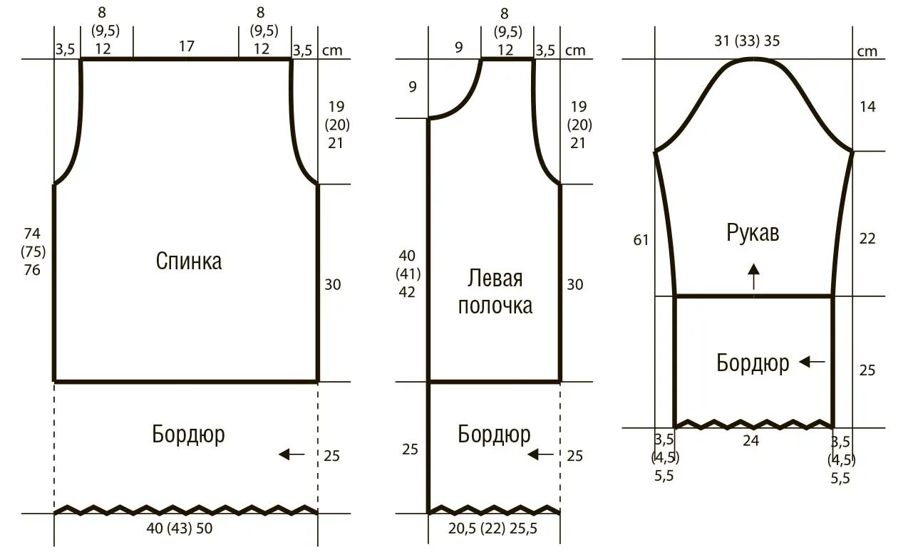Вязание спицами полочка. Полочка и спинка. Рукав к полочке и спинке. Полочка и спинка выкройки. Чертеж полочки и спинки.