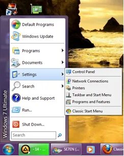 Menu default