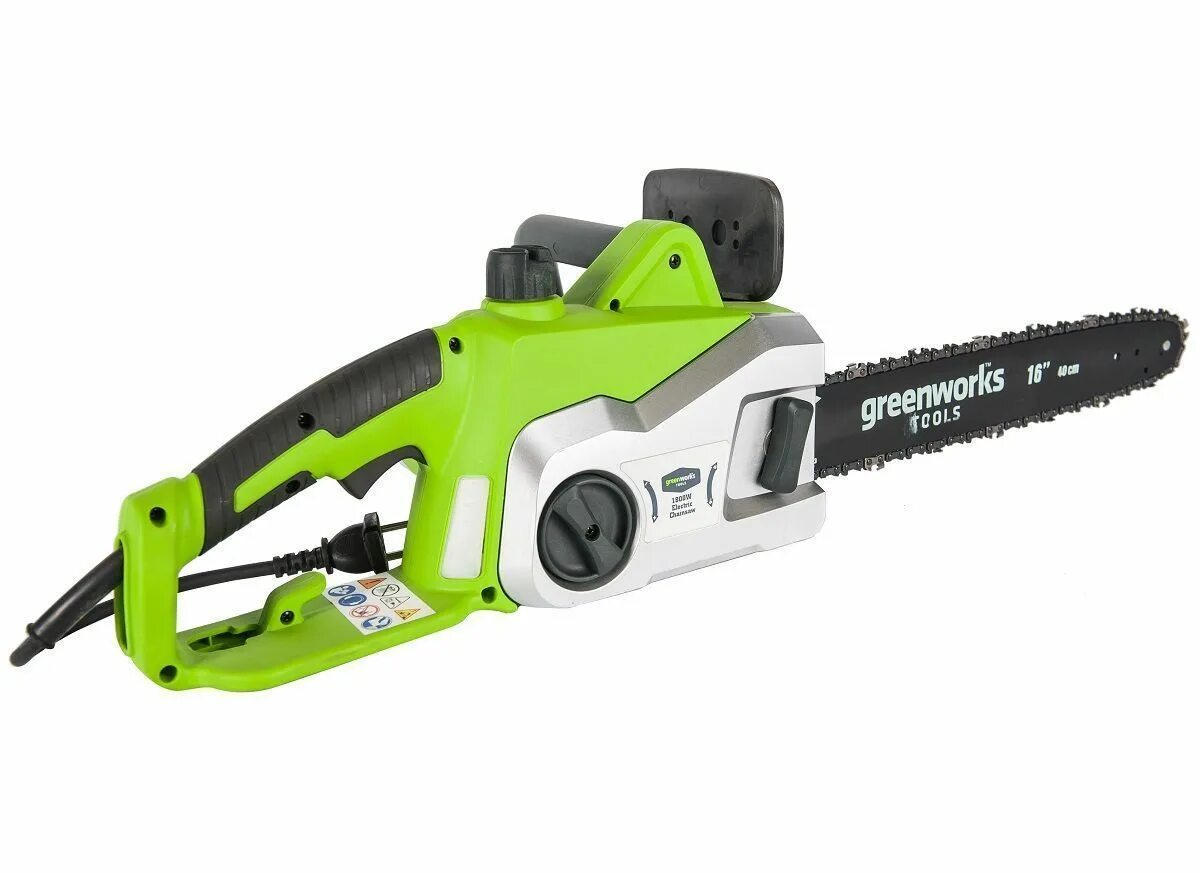 Пилы гринворкс купить. Цепная электрическая пила GREENWORKS gcs1840. GREENWORKS gcs1840 20027. Пила GREENWORKS gcs1840 20027. Цепная пила электрическая GREENWORKS gcs1840, 1800w, 40 см.