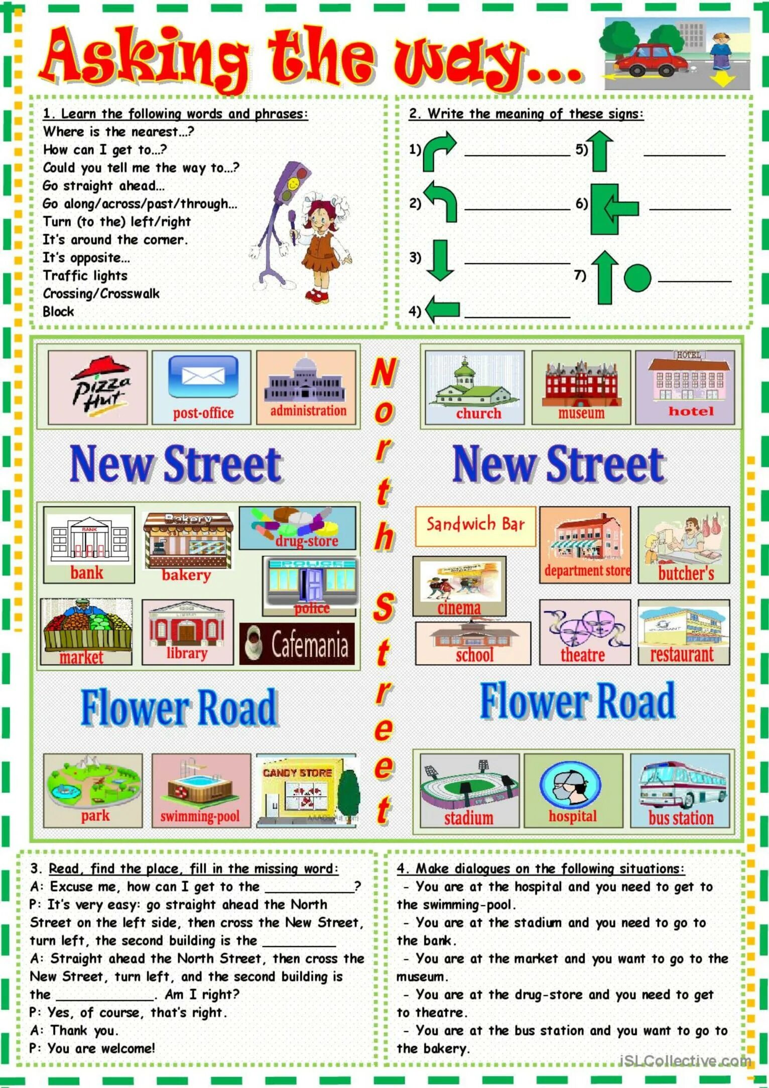 Giving Directions упражнения. Asking the way. Asking the way and giving Directions. Asking the way упражнения.