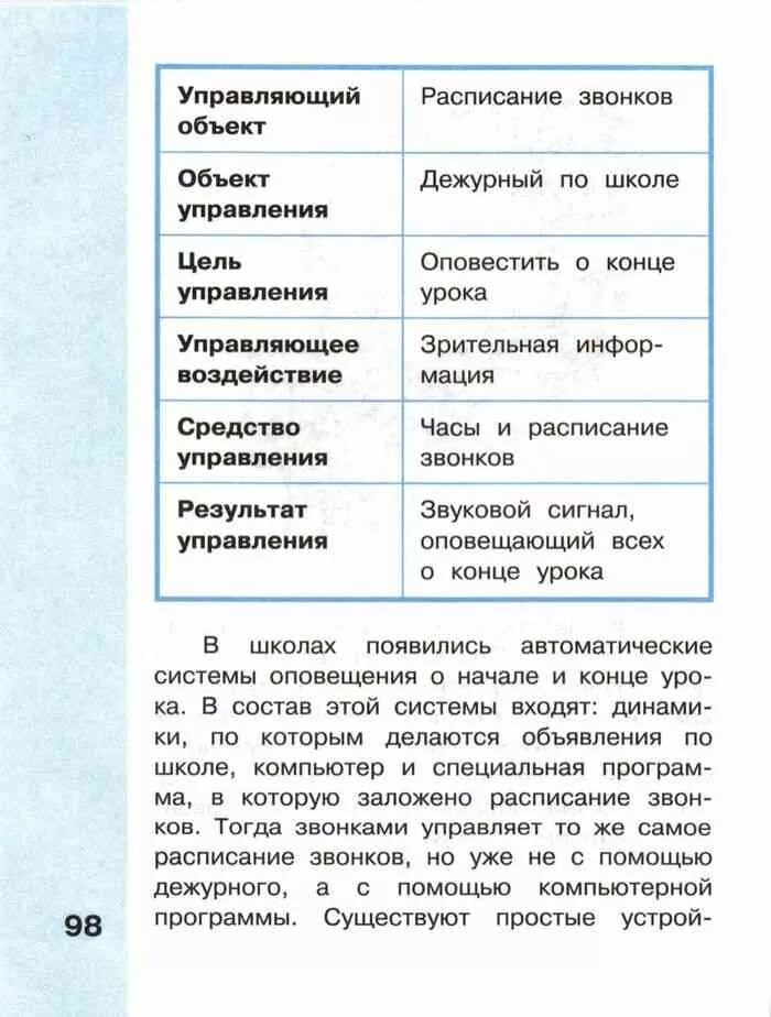 Информатика 4 класс матвеева челак. Учебник по информатике 4 класс Матвеева Челак. Средство управления Информатика 4 класс. Информатика 4 класс управляющей воздействие. Цель управления Информатика 4 класс.