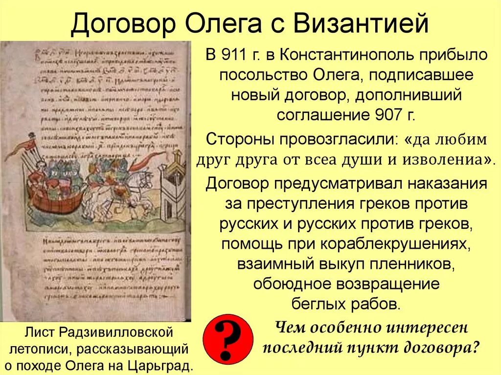Договоры князей олега и игоря с византией. Договор игоря с византией 945 год. Договор руси с византией 944. Миниатюры радзивиловской летописи крещение князя владимира. Договоры руси с византией таблица.
