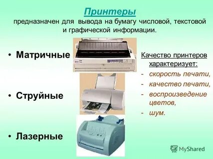 Что является устройством вывода информации
