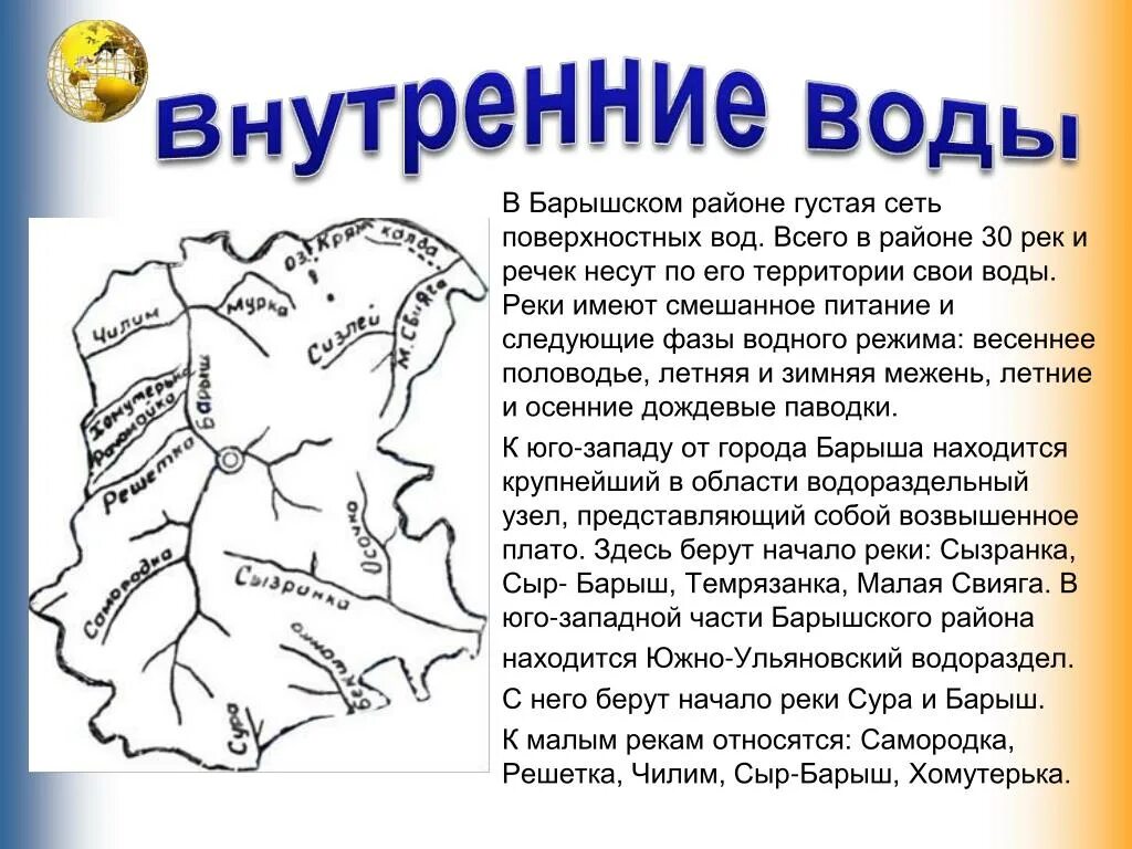 Водные богатства ульяновской области. Реки Ульяновской области на карте. Реки Ульяновской области. Барышский район Ульяновской области карта. Внутренние воды Ульяновской области.