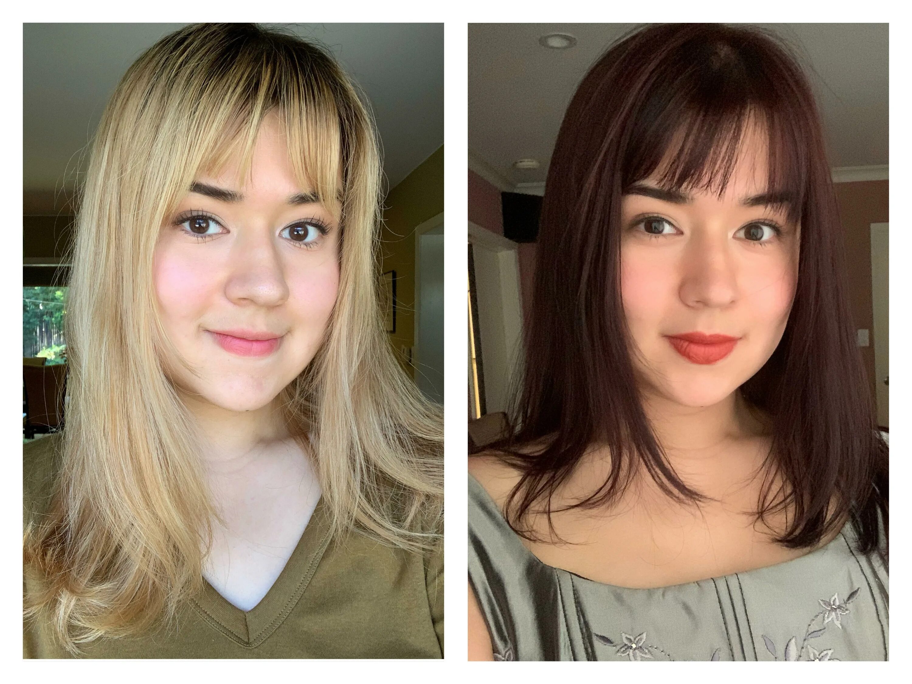 После года покраски. Стрижка до и после женская Преображение. Кардинальные стрижки до и после. Кардинально изменить прическу и цвет волос. Смена имиджа прическа.