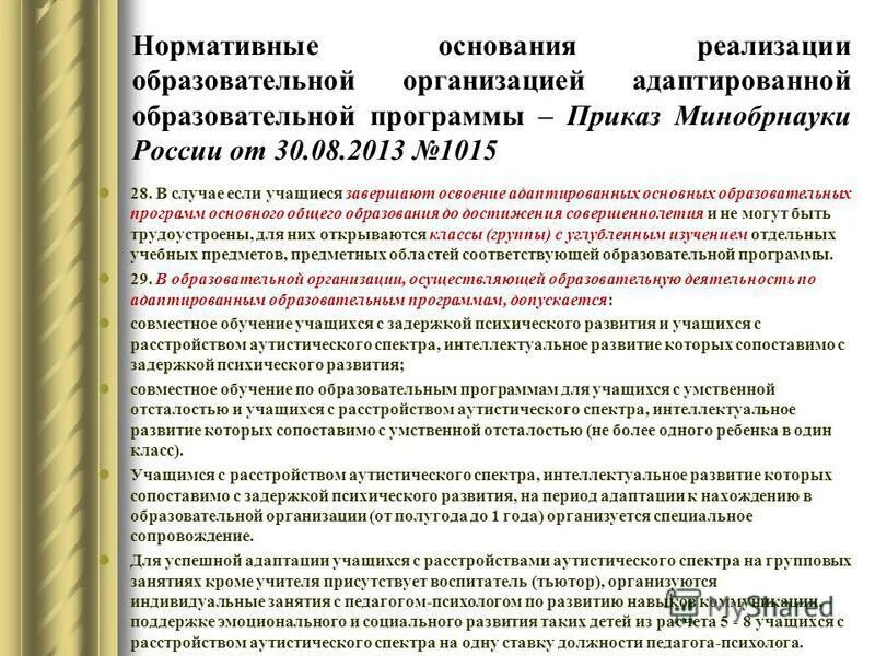 Адаптированная образовательная программа основного общего образования. Адаптированная образовательная программа основного общего образования