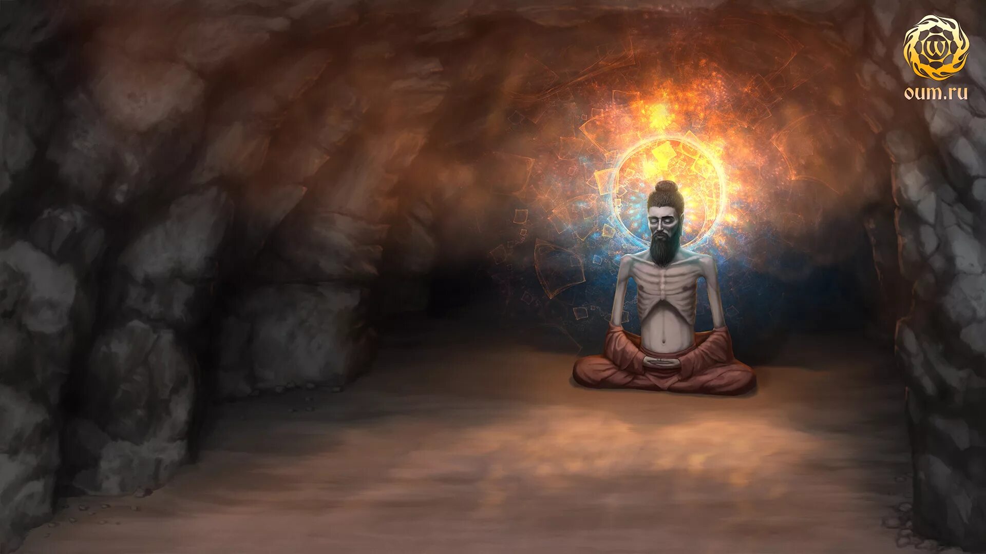 Самадхи Будда. Будда Шакьямуни йог аскет.. Сомати пещеры Индия Тибет.