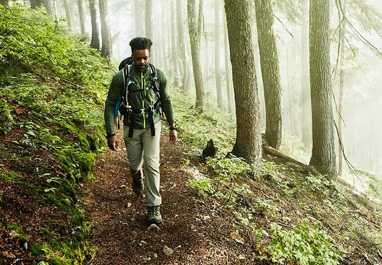 Go off the beaten. Hiking man. Outdoor boys. Man in Hiking Shirt. Luke Outdoor boys lawyer.