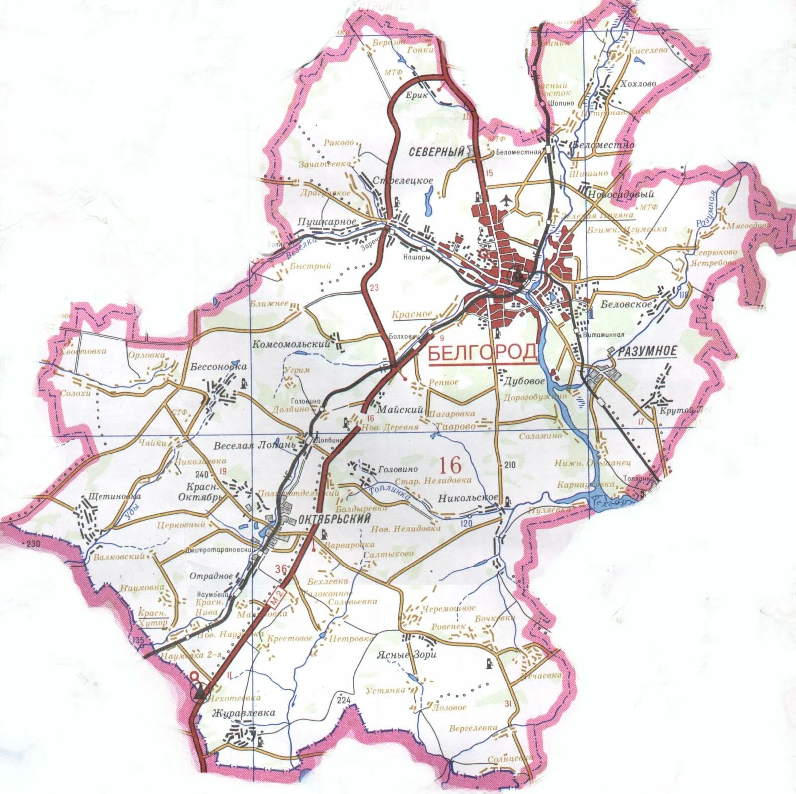 Лозовая белгородская область на карте