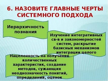 Характерными чертами являются системность