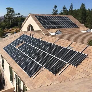 Solar panels on the roof aren t