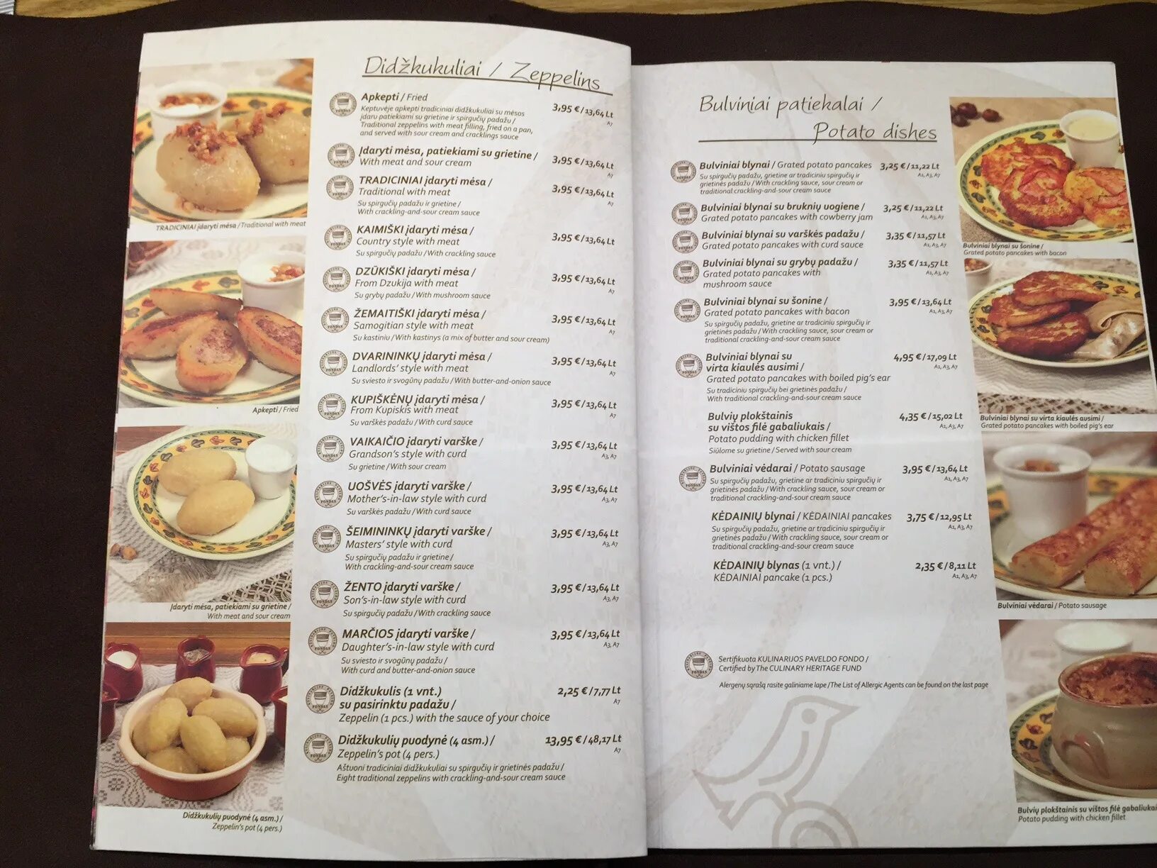 G menu. G menu