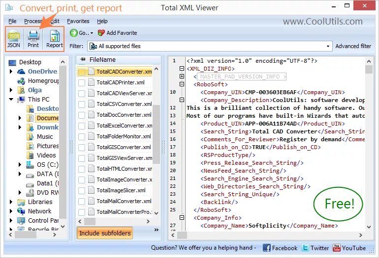 XML сети. XML просмотрщик. Xml view