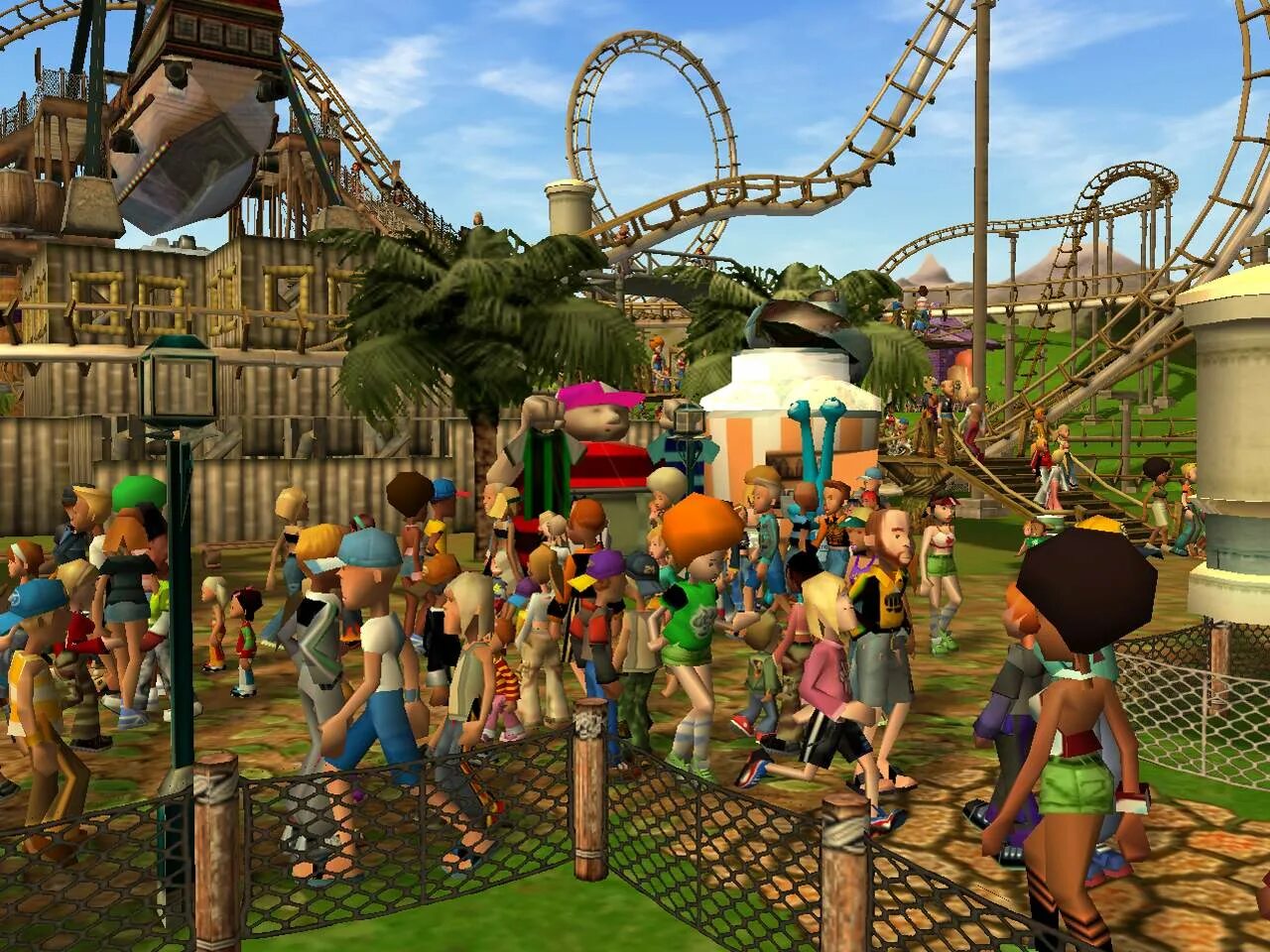 2 развлечение игра. Rollercoaster Tycoon 3. Rollercoaster игра. Rollercoaster Tycoon 3 Скриншоты. Rollercoaster Tycoon 3 с зоопарком.