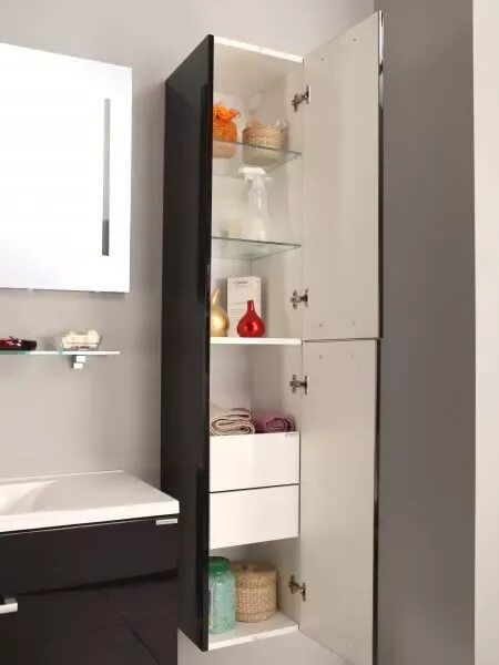 Пенал в ванной интерьер Тумба под раковину Cersanit Smart 80 с доставкой и установкой, купить в каталоге