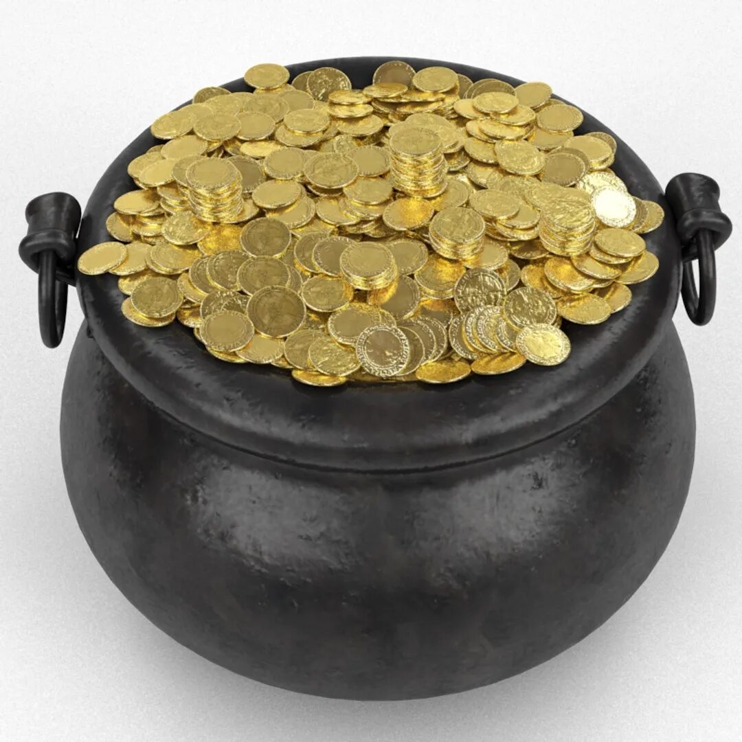 горшок с золотом лепрекона. горшочек с золотом. горшочек с монетами. горшок с золотыми монетами. горшок с золотом.