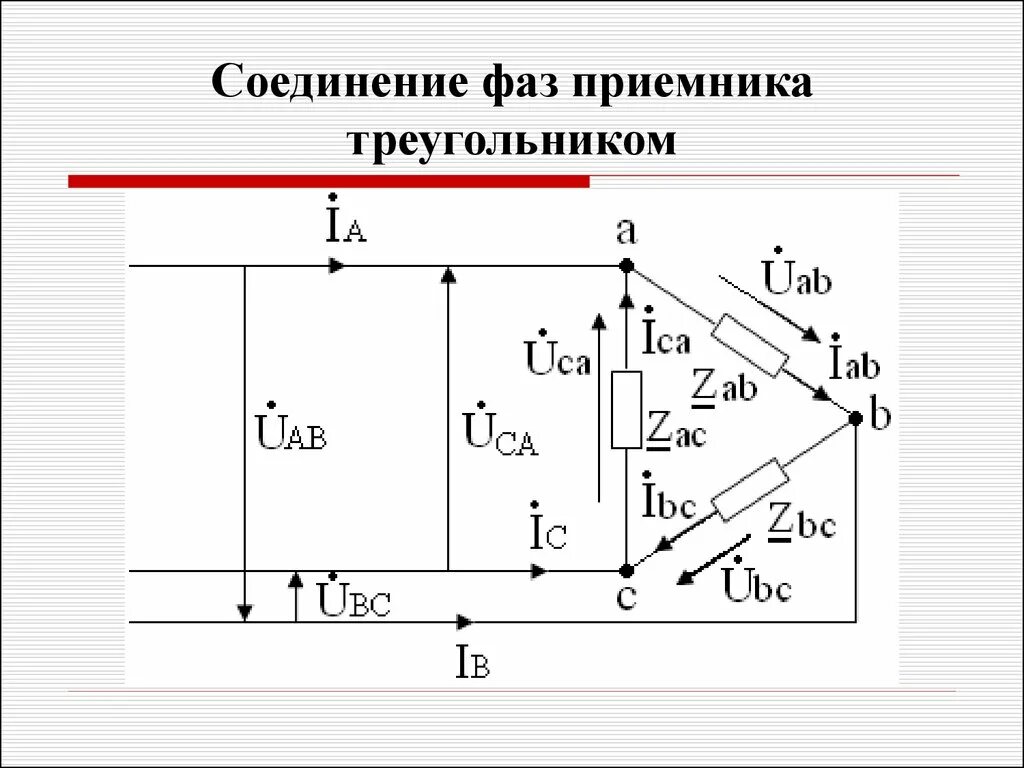 Соединение фаз генератора. Соединение приемников электрической цепи треугольником. Схема соединения приемников треугольником. Соединение трехфазных приемников треугольником. Соединение приемников по схеме треугольник.