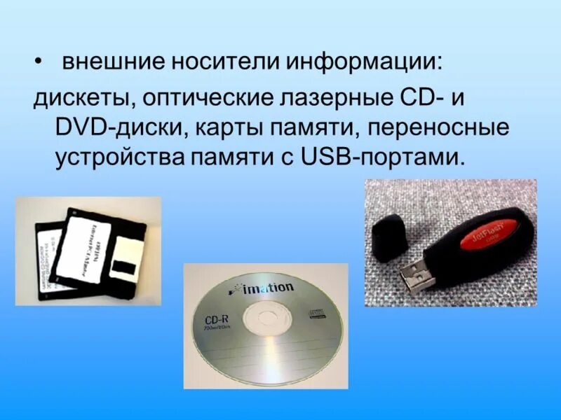 Носители информации гибкие диски. Носители информации гибкие диски