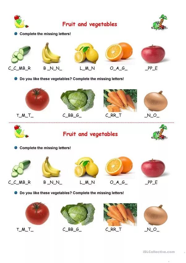 Fruits exercises