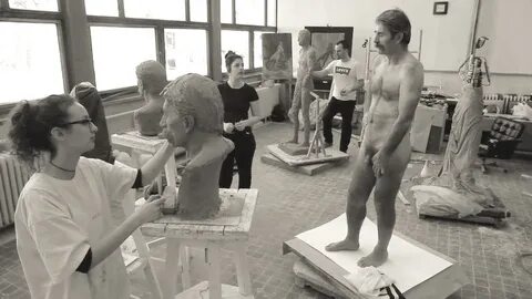 Posing for an art class. 